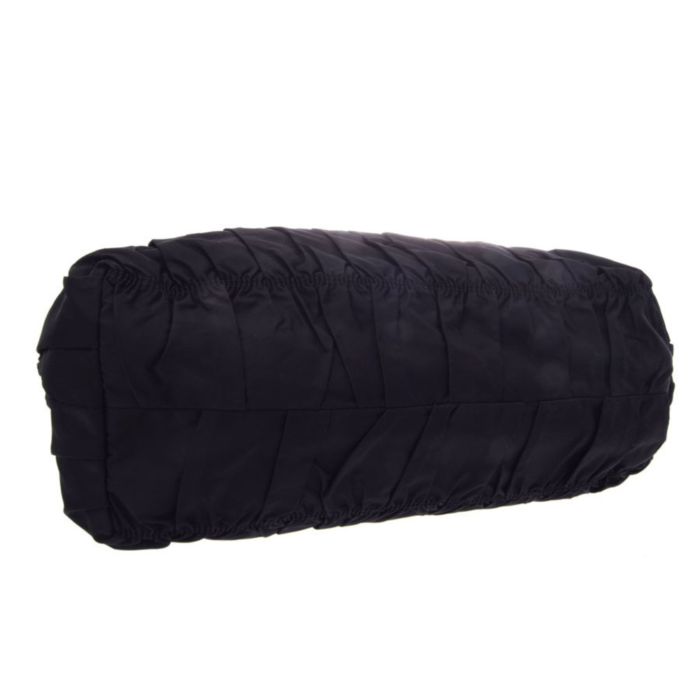 Prada tote Gathered bag black nylon Gaufre - Picture 5 of 11